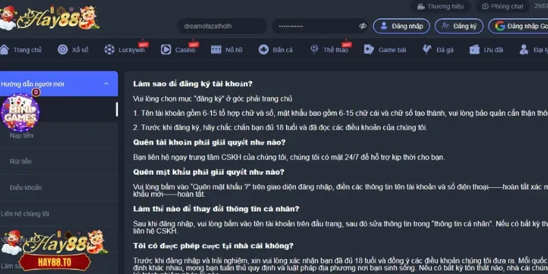 Điều khoản điều kiện Hay88 là sao
