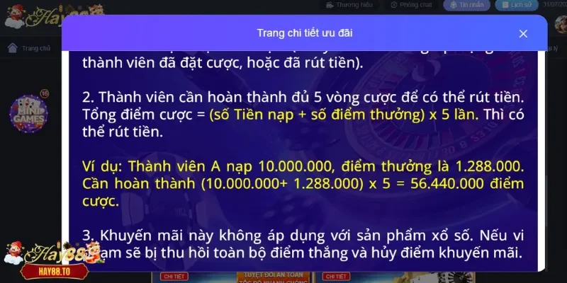Điều khoản riêng về nhận khuyến mãi nhà cái