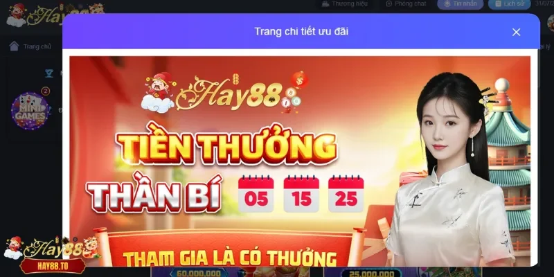 Ưu đãi bao lì xì ngày 05 - 15 - 25 tại Hay88