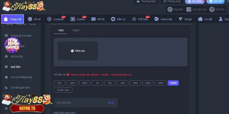 Yêu cầu cần tuân thủ khi rút tiền Hay88