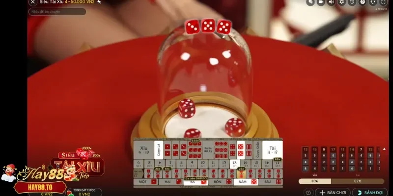 Bàn chơi Sicbo với ô cược cụ thể