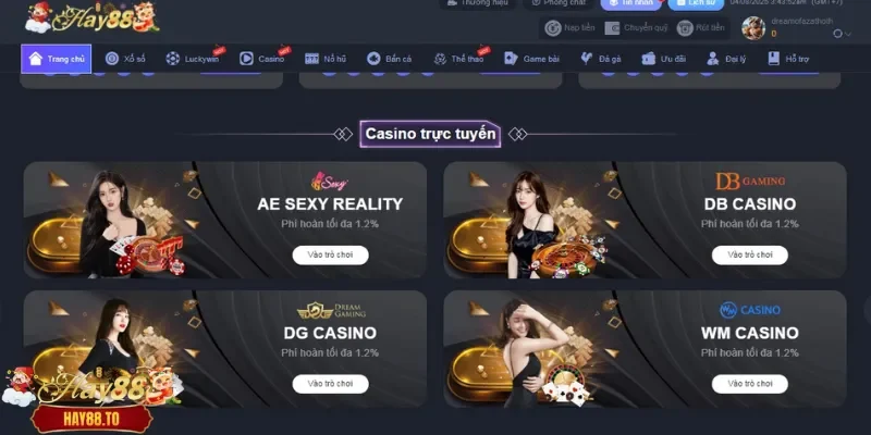 Hình dung sơ lược về sảnh casino Hay88