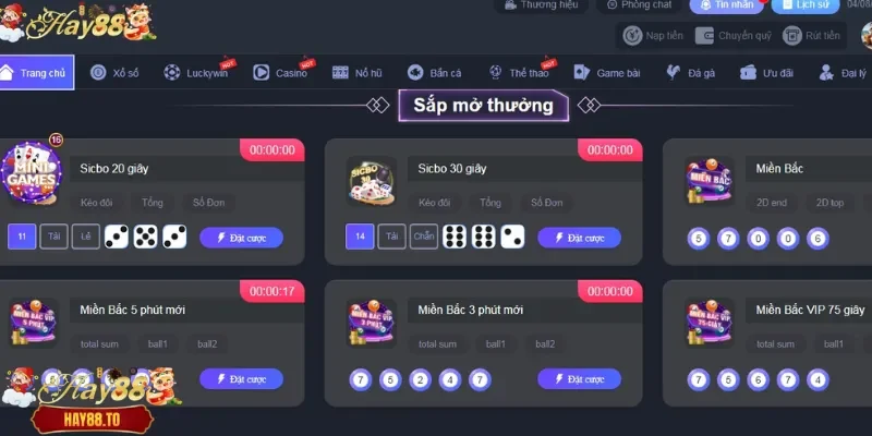 Tổng thể về sảnh xổ số Hay88